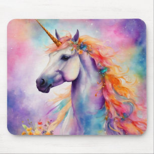Pastel Colour Unicorn Mouse Mat