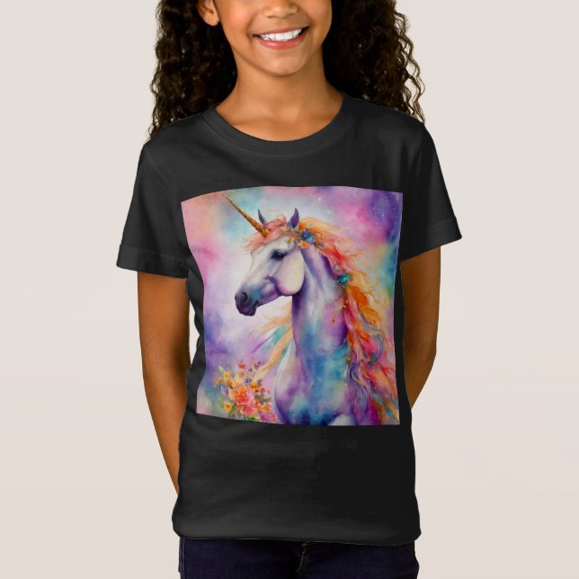 Pastel Colour Unicorn T-Shirt (Front)