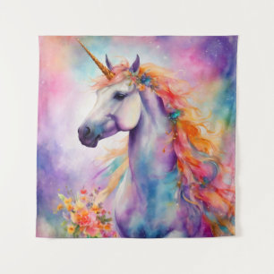 Pastel Colour Unicorn Tapestry