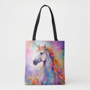 Pastel Colour Unicorn Tote Bag