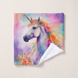 Pastel Colour Unicorn Wash Cloth