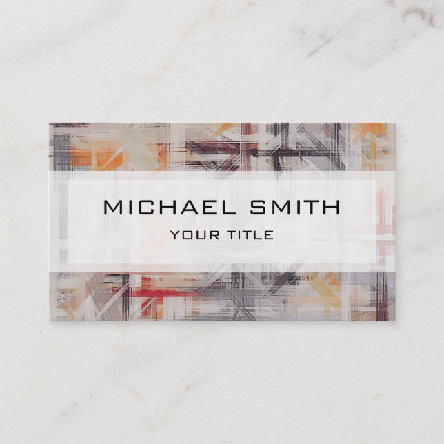 Pastel Coloured Abstract Background Business Card (Front)