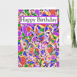 Pastel coloured Abstract Patterns Card