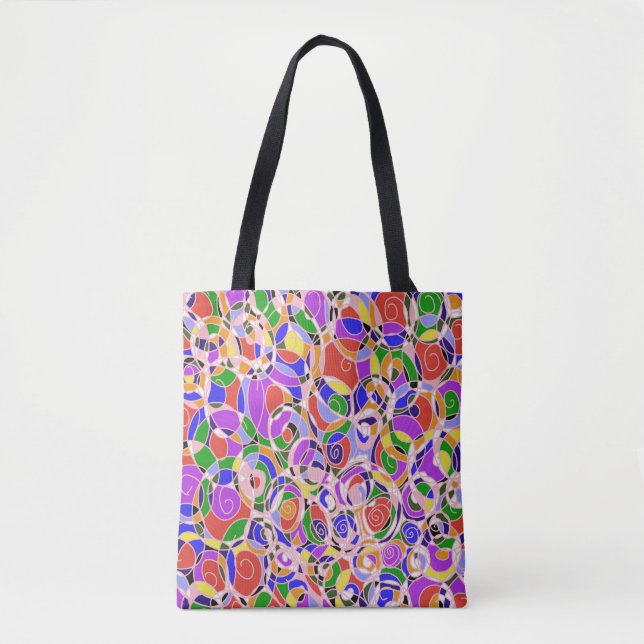 Pastel coloured Abstract  Patterns  Tote Bag (Front)