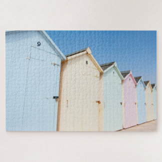 Pastel Coloured Beach Huts Jigsaw Puzzle