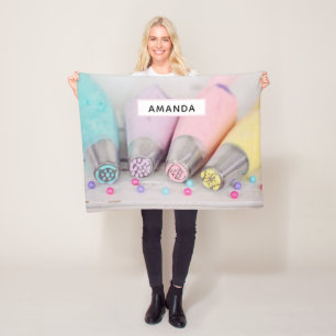 Pastel Coloured Cake Decorating Tools Photograph Fleece Blanket