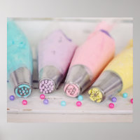 Pastel Coloured Cake Decorating Tools Photograph