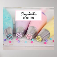 Pastel Coloured Cake Decorating Tools Photograph