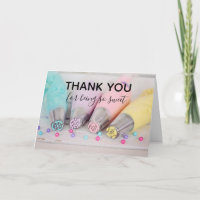 Pastel Coloured Cake Decorating Tools Thank You