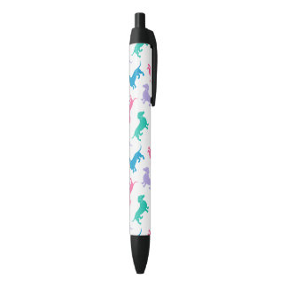 Pastel Coloured Dachshunds Black Ink Pen