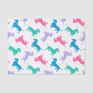 Pastel Coloured Dachshunds Tissue Paper