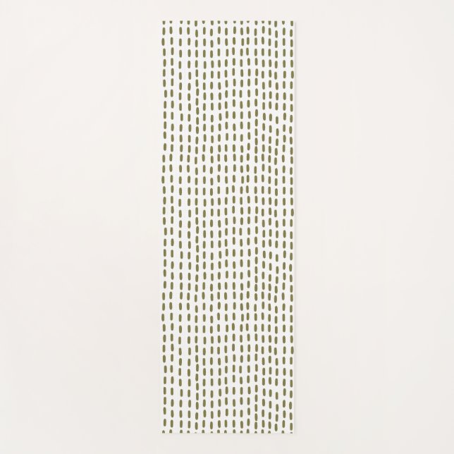 Pastel coloured Dotted line pattern Yoga Mat (Front)