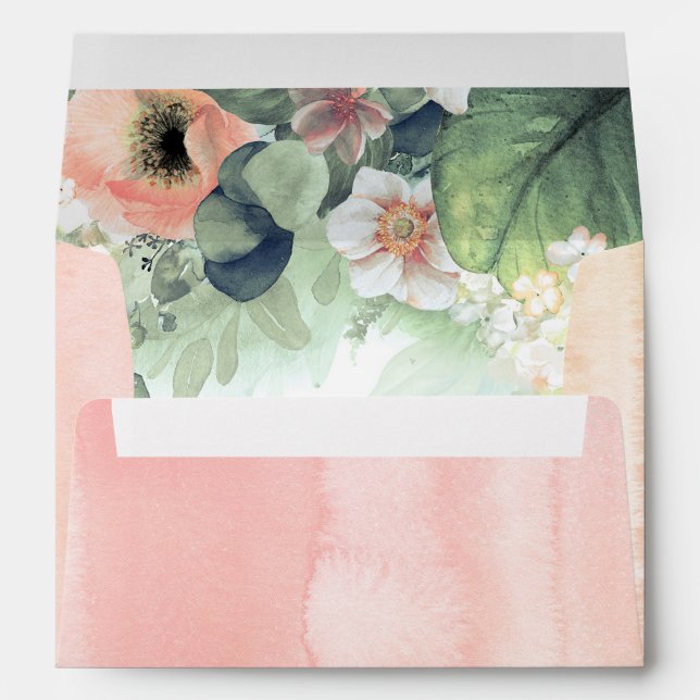 Pastel Coloured Flowers Dreamy Summer Garden Envelope (Back (Bottom))