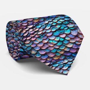 Pastel Coloured Mermaid Scales, Tie