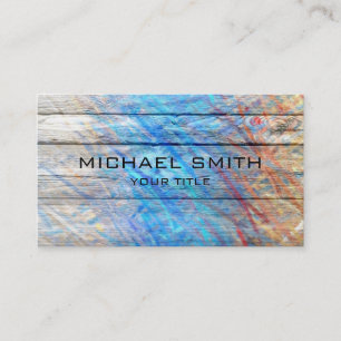 Pastel Coloured on Wood #2 Business Card