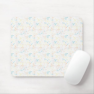 pastel coloured polka dots mouse mat