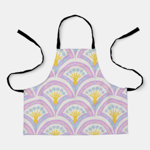 Pastel coloured shell pattern apron