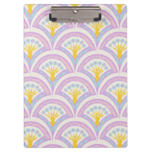 Pastel coloured shell pattern clipboard