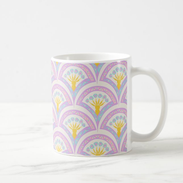 Pastel coloured shell pattern coffee mug (Right)