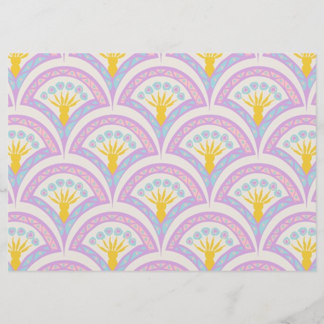 Pastel coloured shell pattern flyer (Front)