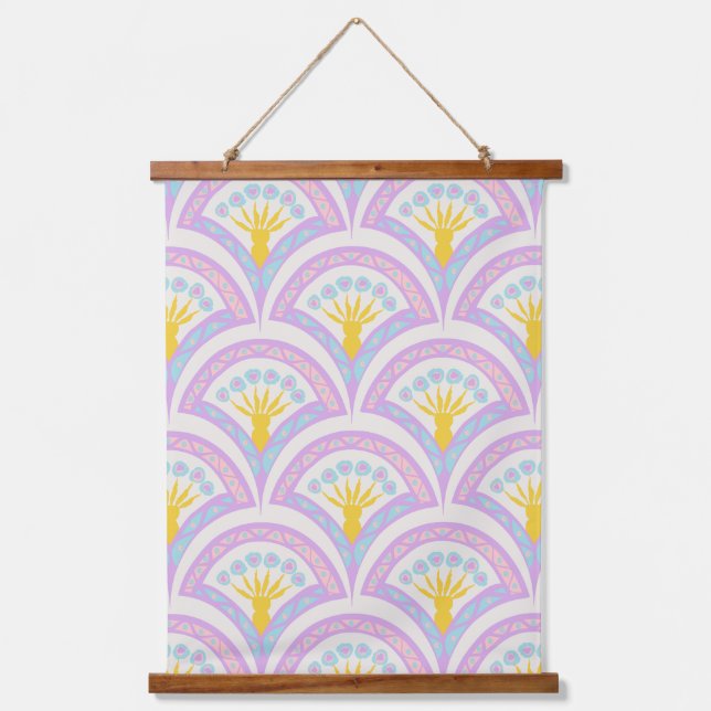 Pastel coloured shell pattern hanging tapestry (Front)