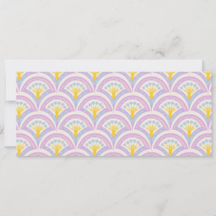 Pastel coloured shell pattern holiday card