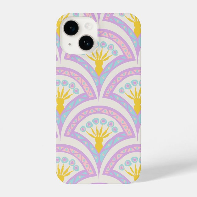 Pastel coloured shell pattern iPhone case (Back)
