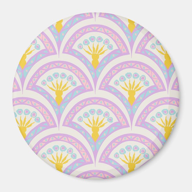 Pastel coloured shell pattern magnet (Front)