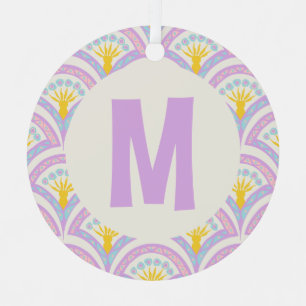 Pastel coloured shell pattern metal tree decoration