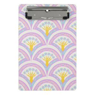 Pastel coloured shell pattern mini clipboard