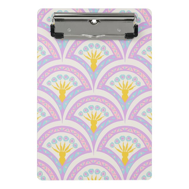 Pastel coloured shell pattern mini clipboard (Front)