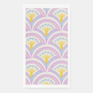 Pastel coloured shell pattern napkin