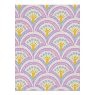 Pastel coloured shell pattern poster