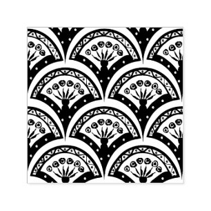 Pastel coloured shell pattern self-inking stamp