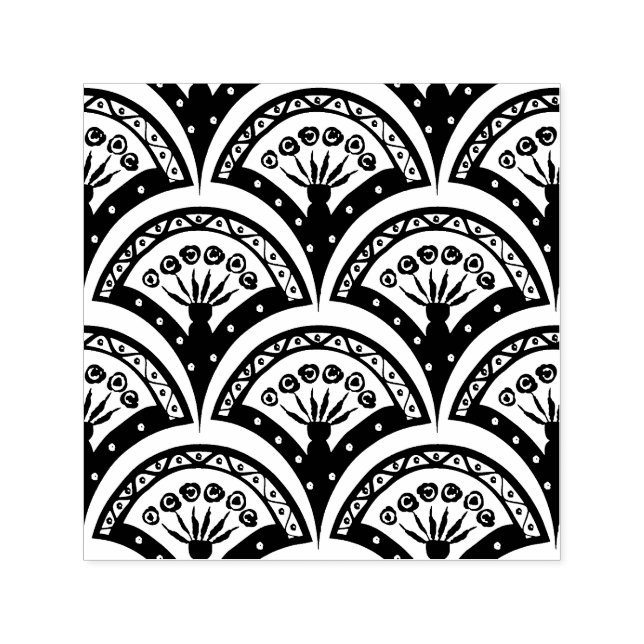 Pastel coloured shell pattern self-inking stamp (Design)