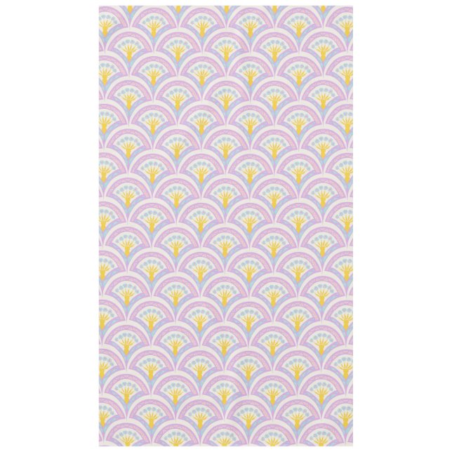 Pastel coloured shell pattern tablecloth (Front)