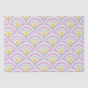 Pastel coloured shell pattern tissue paper