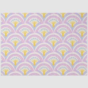 Pastel coloured shell pattern tissue paper