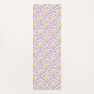 Pastel coloured shell pattern yoga mat