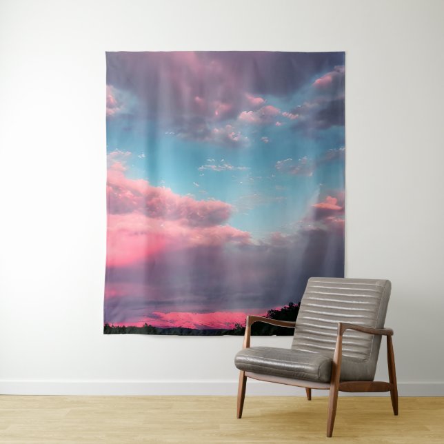 Pastel-coloured sky  tapestry (In Situ)