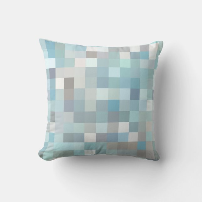 Pastel Coloured Square Pattern Cushion (Front)