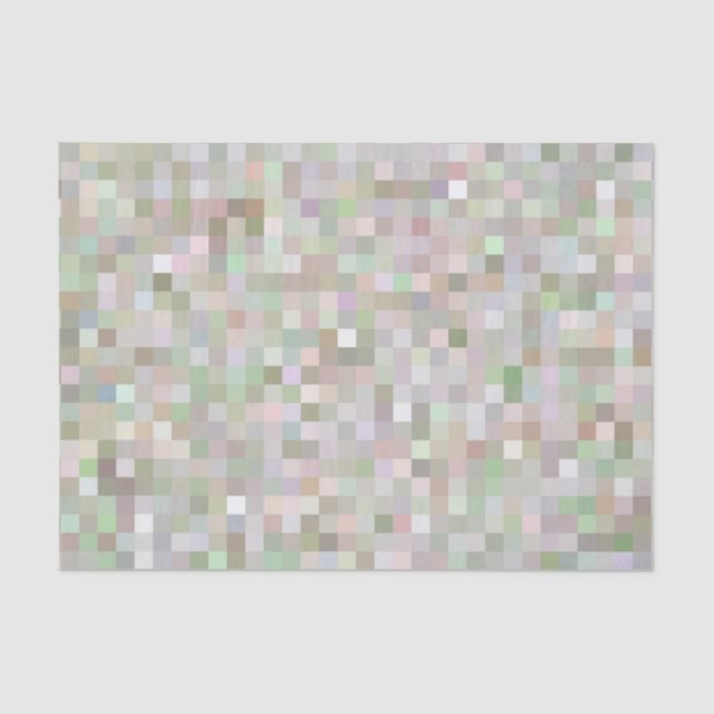 Pastel Coloured Squares  Tissue Paper (Front)