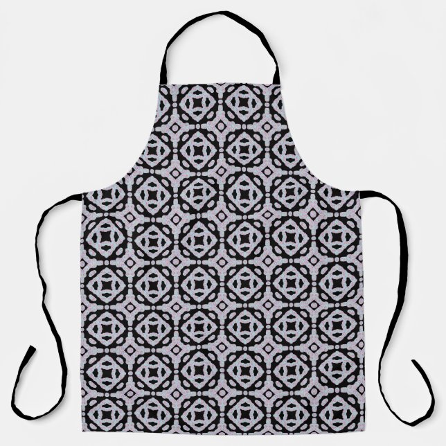 Pastel Coloured Squiggly Discs Symmetrical Pattern Apron (Front)
