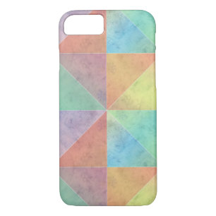 Pastel Coloured Watercolor Triangles Geometric Art iPhone 8/7 Case