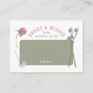 Pastel Coloured Wild Floral Advice Cards