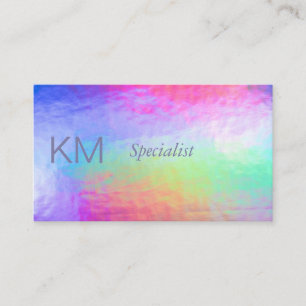Pastel Colourful Background   Rainbow Stylish Business Card