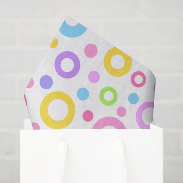 Pastel Colourful Circles  Tissue Paper (Gift Bag)