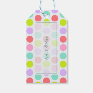 Pastel Colourful, Elegant Personalised Get Well Gift Tags