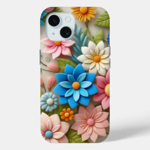 Pastel Colourful Floral iPhone 15 Case