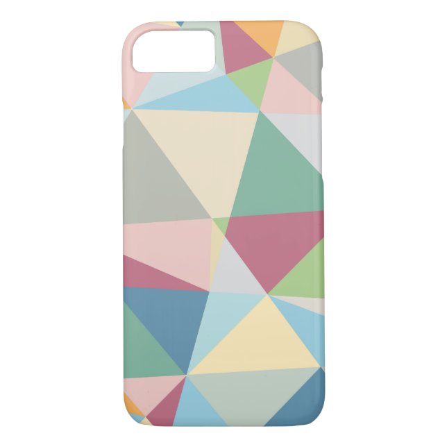 Pastel Colourful Modern Abstract Geometric Pattern Case-Mate iPhone Case (Back)